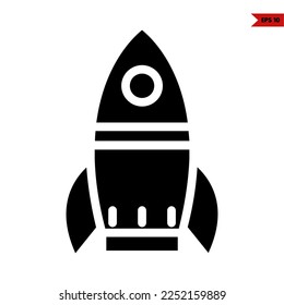 ilustration of rocket glyph icon