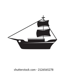 ilustration Sailing Ship Stock Vector