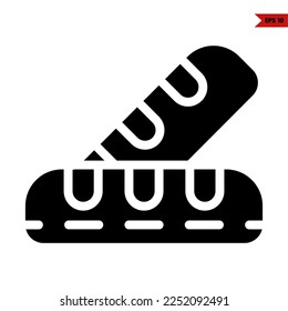 ilustration of sausage glyph icon