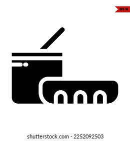 ilustration of sausage glyph icon
