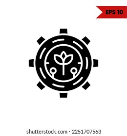 ilustración de la configuración del icono de glifo