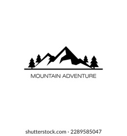 ilustration of simple mountain adventure,  petualangan gunung