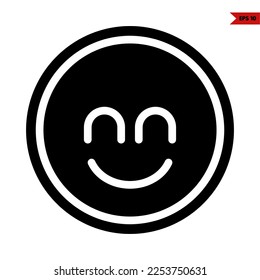 ilustration of smile glyph icon