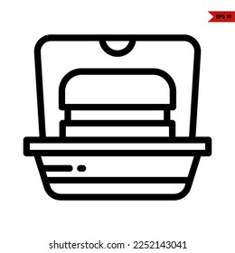 ilustration of styrofoam line icon