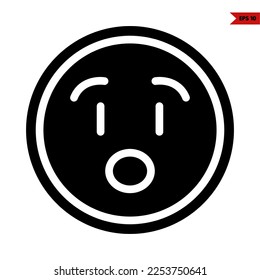 ilustration of suprised glyph icon