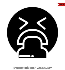 ilustration of throw up glyph icon