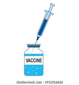ilustration vaccine vector flat blue