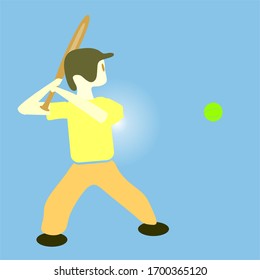 Vector de ilustración de un jugador de béisbol
