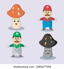 Ilustration Vector Cartoon of Mashroom