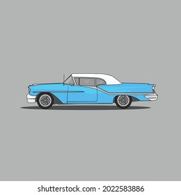ilustration, vector classic car simple and elegant