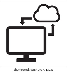 Ilustration vector Cloud Computing. Cloud data storage