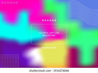 Ilustration ģraphic vector of colorful light leak background free vector