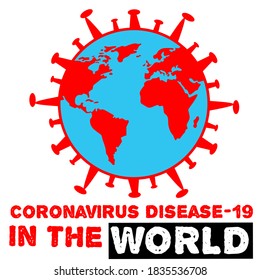 ilustration vector of Coronavirus Disease-19 in the World