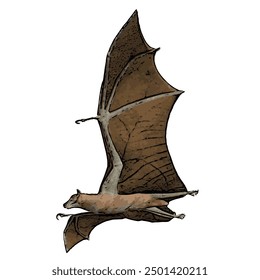 Ilustration vector design isolated of BAT