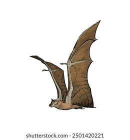 Ilustration vector design isolated of BAT