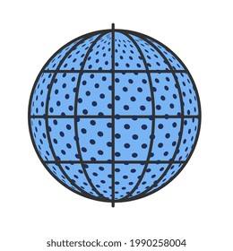 An ilustration vector globe on white isolated background