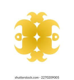 Ilustration vector graphic of abstract flower  gold 
Perfec for elements ramadhan 