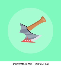 Illustration Vektorillustration Grafik von Ax und Holz. Ax Schneiden Holz. Tool Icon Konzept weiß isoliert