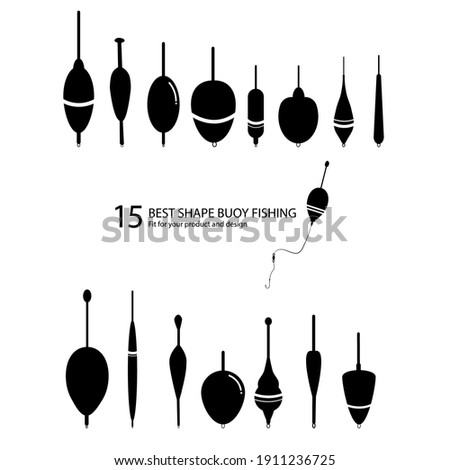 Ilustration Vector Graphic of best shape of fishing buoy float white background, good for your equipment fishing product.