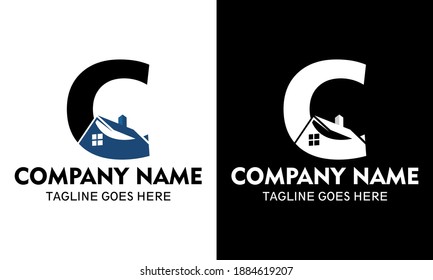 Ilustration vector graphic of C real estate logo