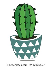 Ilustration vector graphic of cactus perfect for decoration, collection. Plants of cactus isolated.