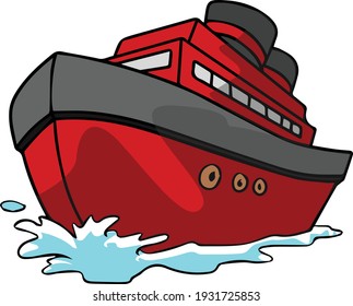 Ilustration vector graphic of Cargo ship.
Fit for wallpaper, book illustration, coloring and other necessities.