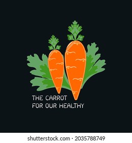 Ilustration vector graphic of the carrot, perpect for nutrition product, etc.