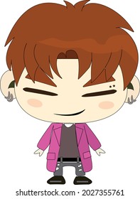 Ilustration vector graphic of  character. Perfect for sticker.