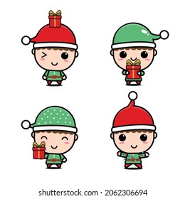 Ilustration vector graphic of  christmas cute character