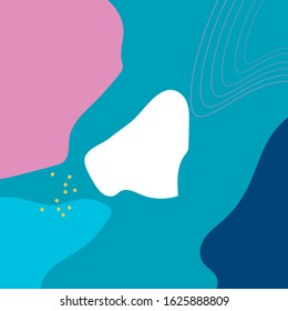 Ilustration vector graphic of Colorful Memphis style poster vector.