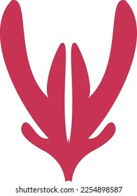 Ilustration vector graphic of coralflower at sea like a deer horn good for icon, logo, children's book, etc.