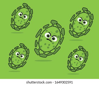 Gráfico vectorial de depuración del virus Corona 