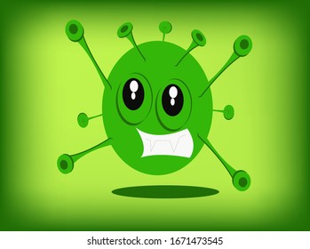 Ilustration vector graphic of Corona virus vector in wuhan china