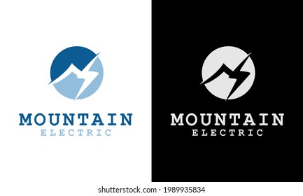 Ilustration vector graphic of  Creative Mountain Concept Electrical icon logo lightning thunder bolt flash