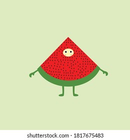 ilustración vectorial gráfico de trajes adorables de sandía, adecuado para niños