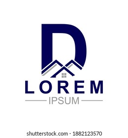 Vektorgrafik des D-Logos für Immobilien