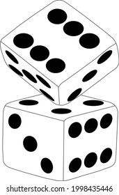 Ilustration vector graphic of dice