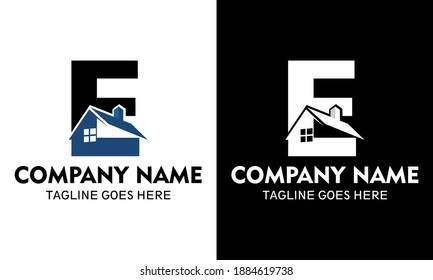 Ilustration vector graphic of E real estate logo