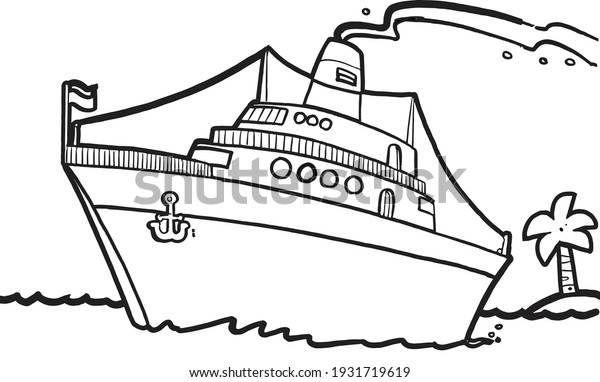 Ilustration Vector Graphic Ferry Boat Fit Stock Vector (Royalty Free ...