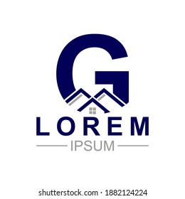 Ilustration vector graphic of G real estate logo