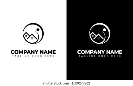 Gráfico vectorial de ilustración Concepto de logotipo de casa en vector de diseño de estilo simple icónico