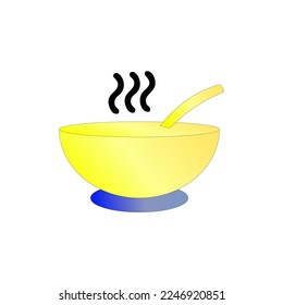 Ilustration vector graphic icon of bowl