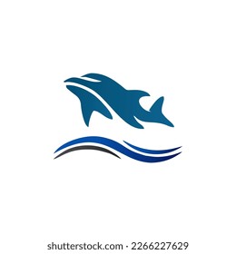 Ilustration vector graphic icon of dolphin