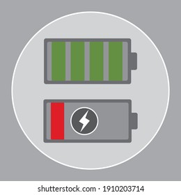 Ilustration vector graphic icon indicator batere.perfect for electronic product, business, etc 