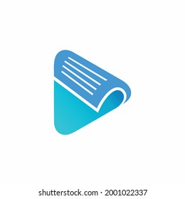 Ilustration vector graphic icon logo of  Digital document paper video