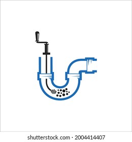 Ilustration vector graphic icon logo of drain service pipe cleaner