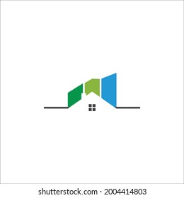 Ilustration vector graphic icon logo of home finance