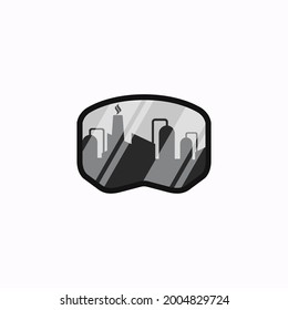 Ilustration vector graphic icon logo of industrial glasses