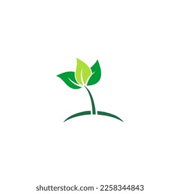 Ilustration vector graphic icon of logo leaf
