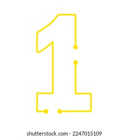 Ilustration vector graphic icon of number